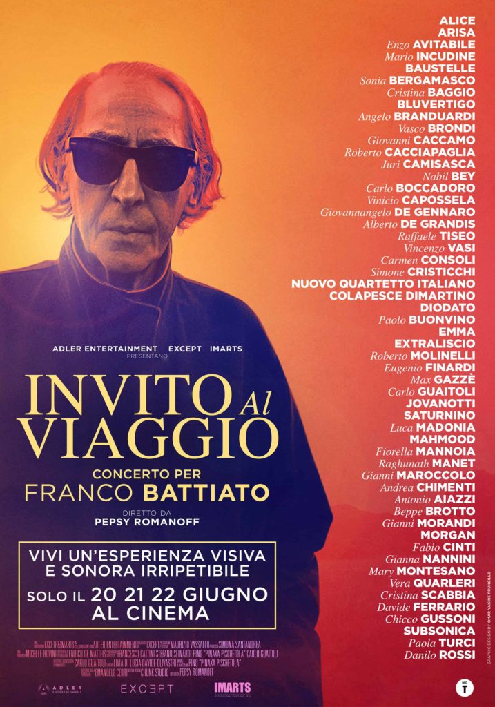 Invito al viaggio - Concerto per Franco Battiato Poster ufficiale del film di Pepsy Romanoff