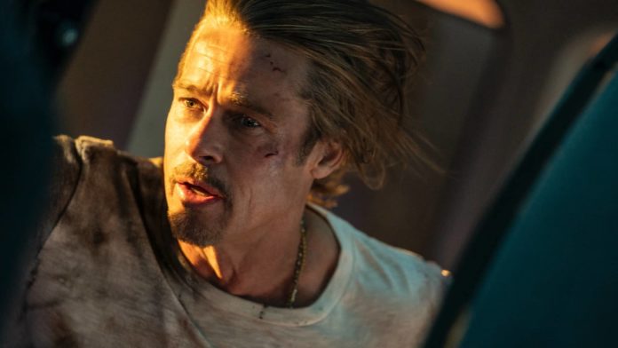Brad Pitt in una immagine da Bullet train di David Leitch