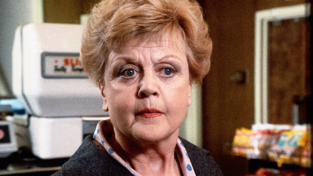 Un primo piano di Angela Lansbury in La signora in giallo