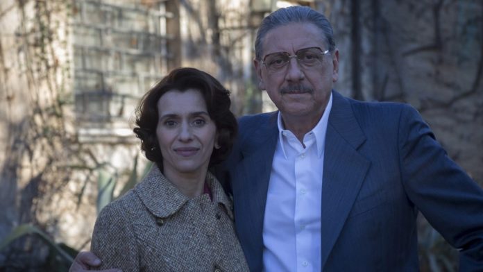 Teresa Saponangelo e Sergio Castellitto in una scena della serie Il nostro Generale