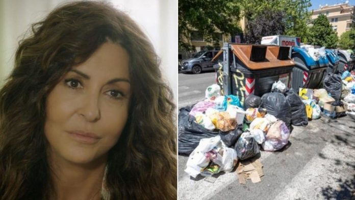 Sabrina Ferilli e l'emergenza rifiuti a Roma