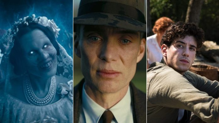 Scene di La casa dei fantasmi, Oppenheimer e La bella estate, tre dei nove film al cinema dal 23 agosto