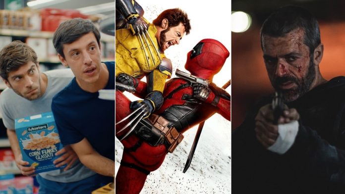 Scene di Amici per caso, Deadpool & Wolverine e La coda del diavolo, tre degli otto film al cinema dal 25 luglio